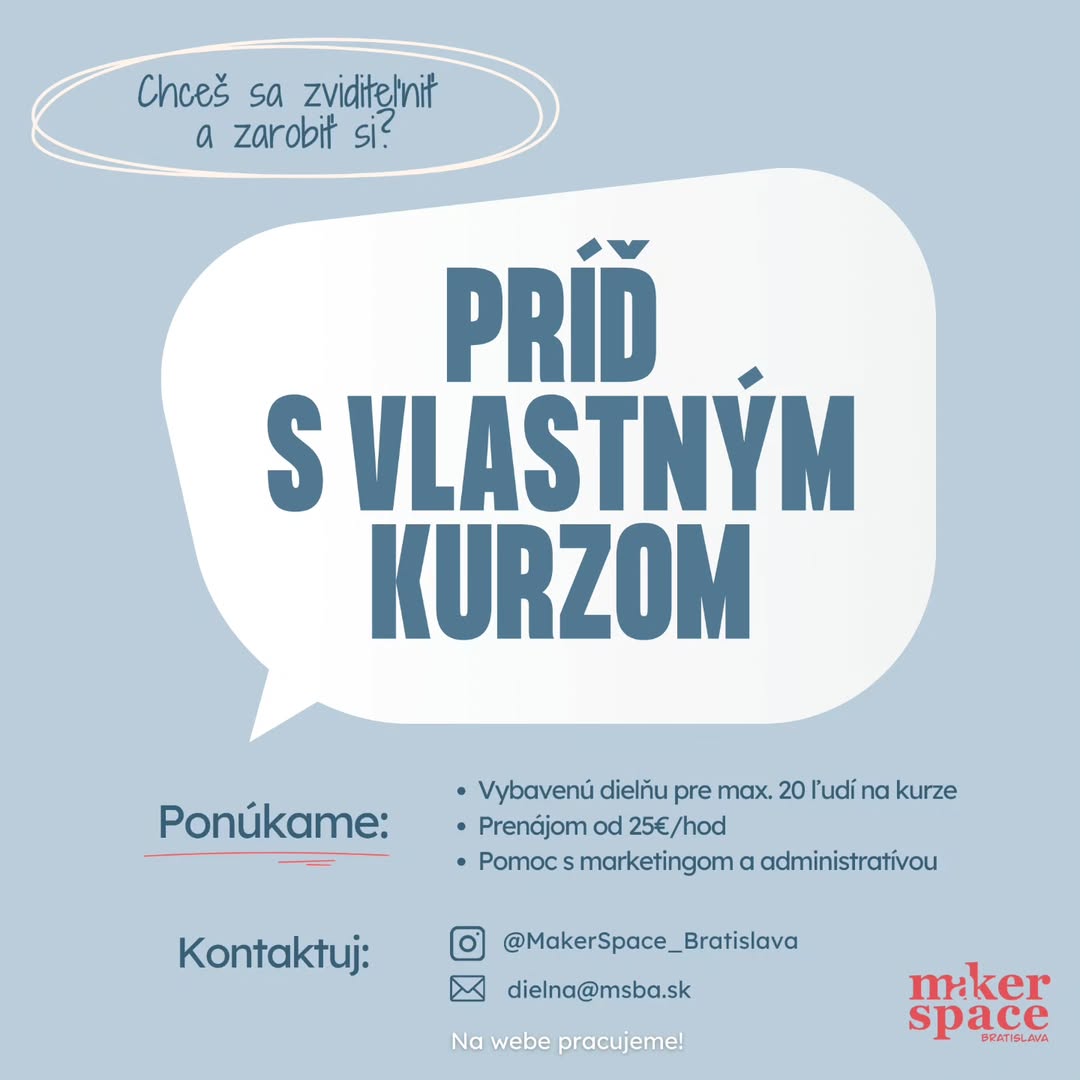Hľadáte priestor na workshop, teambuilding alebo kreatívne podujatie?