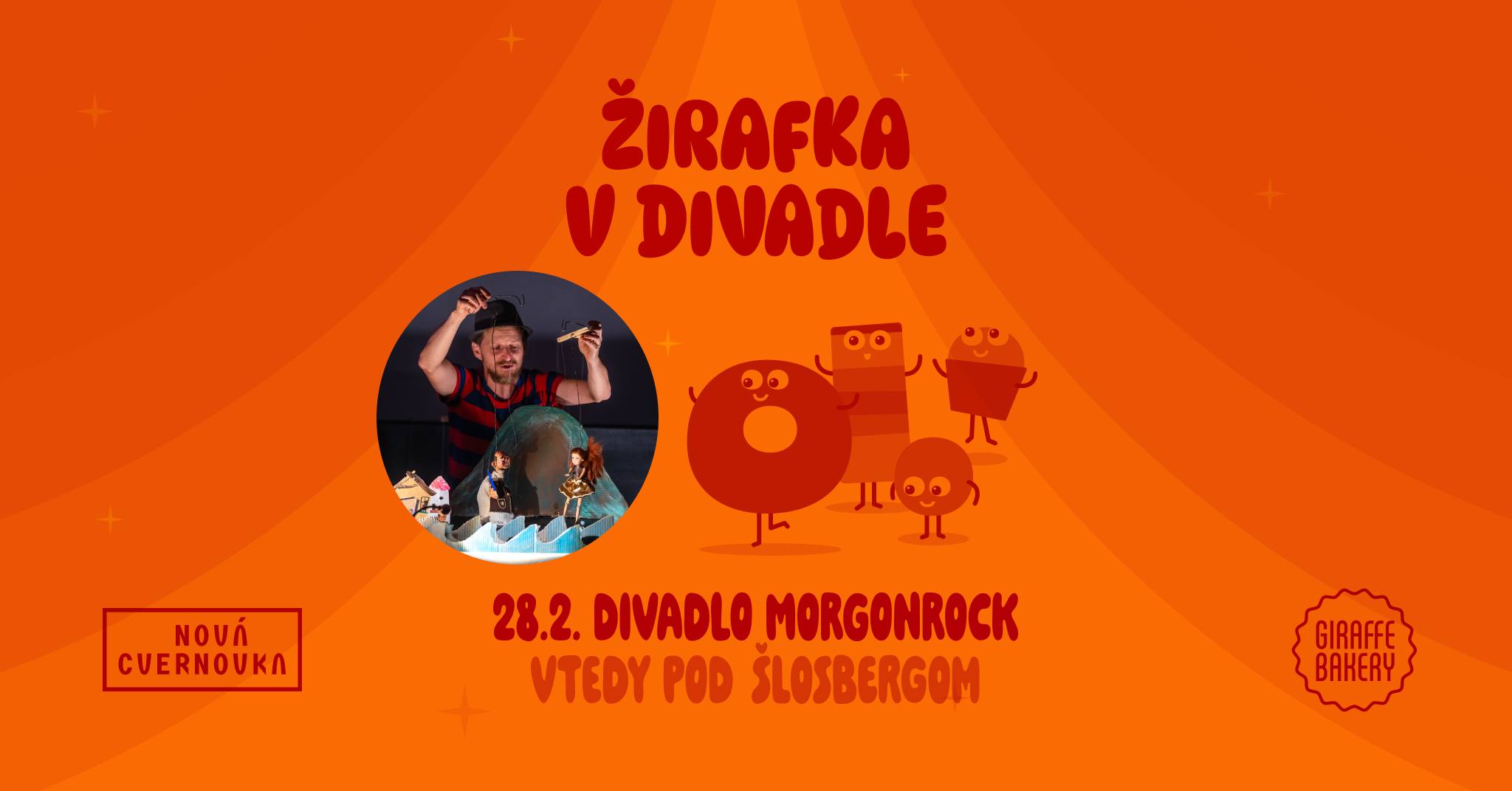 Žirafka v divadle – Divadlo Morgonrock – Vtedy pod Šlosbergom