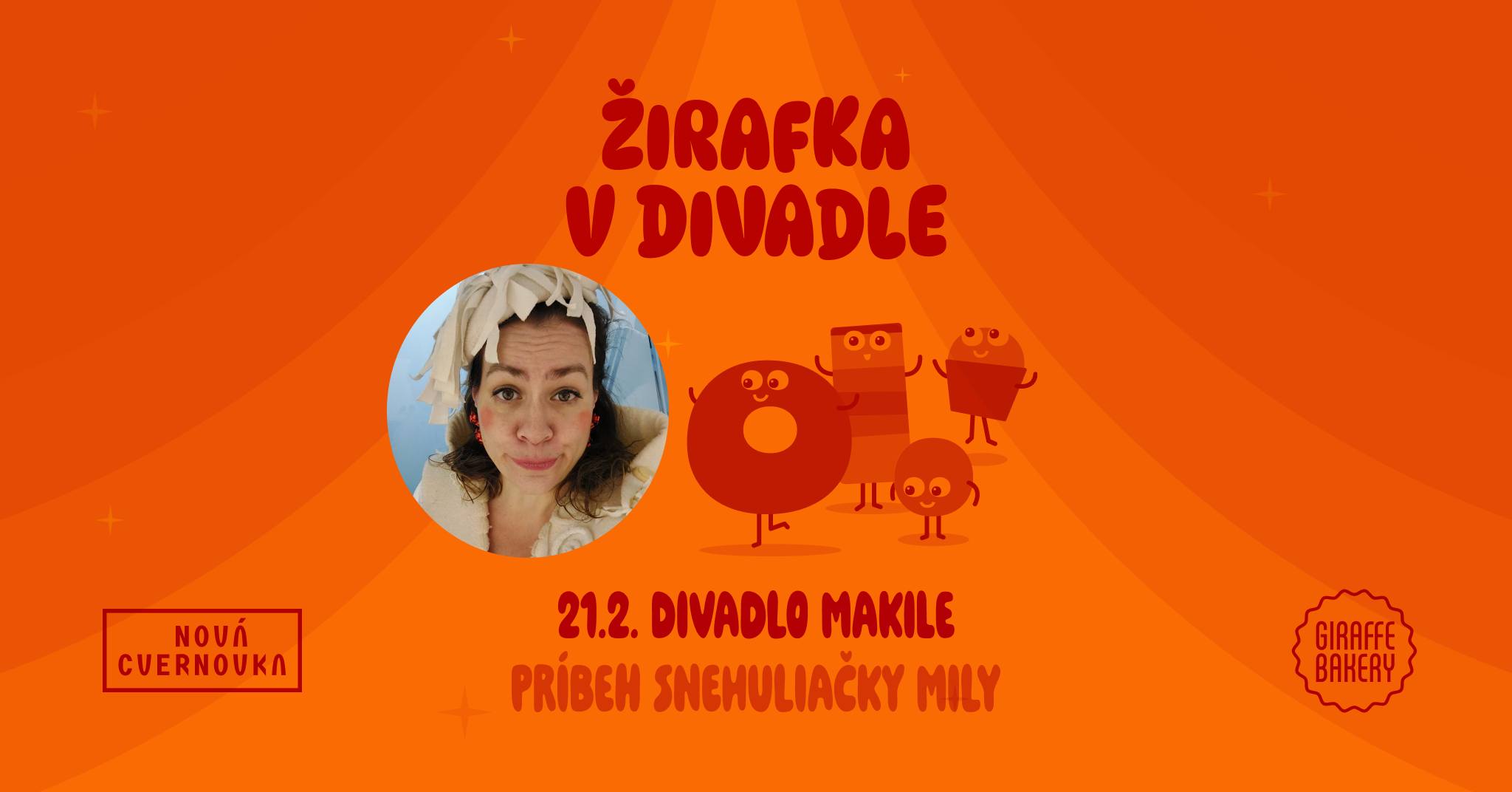 Žirafka v divadle – Divadlo Makile – Príbeh Snehuliačky Mily