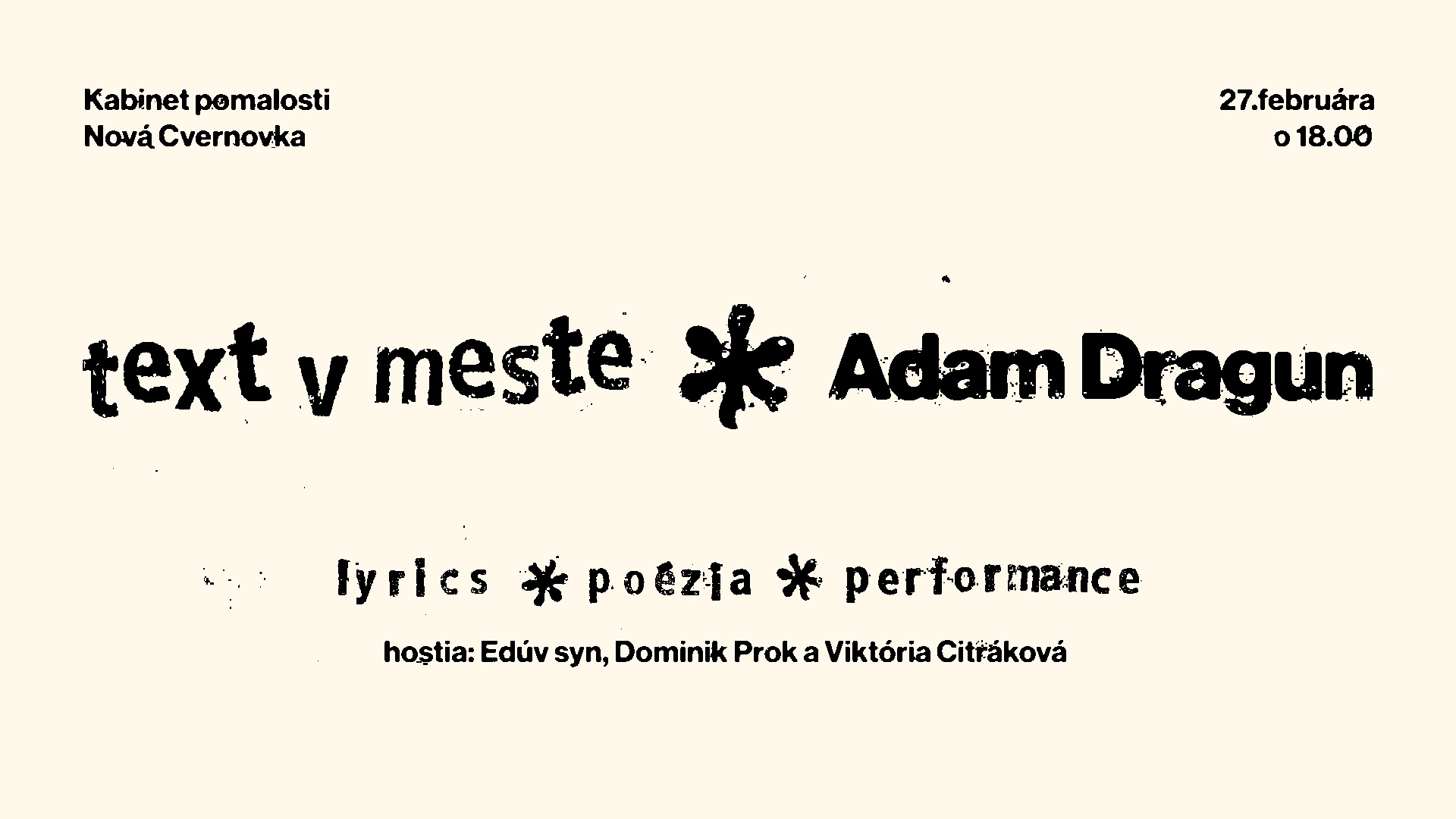 text v meste x Adam Dragun | lyrics-poézia-performance